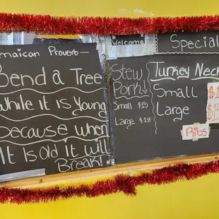 Specials of the day
