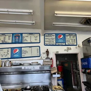 menus on the wall