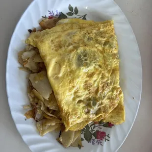 Veggie Omelette with potatoes