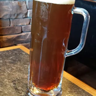 a glass of beer