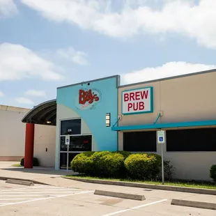 the front of the building