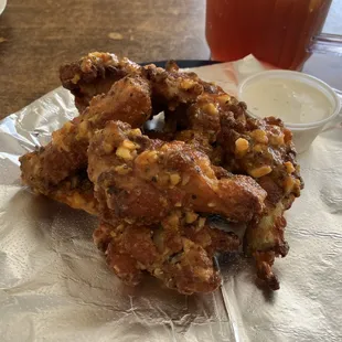 Jacks Wings, love the garlic