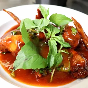 Basil Chicken Wings- our famous BK wings with a sweet and spicy tomato and basil sauce