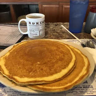 a stack of pancakes on a plate