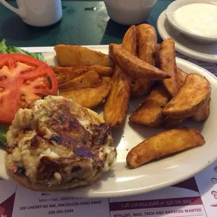 Crab cake sandwich