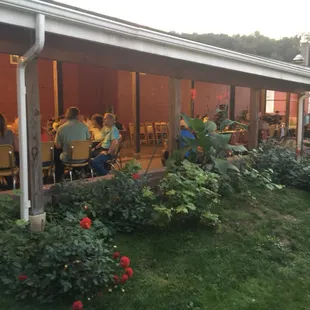 Sitting on the patio