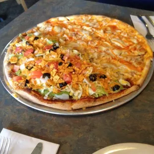 Half taco half buffalo chicken