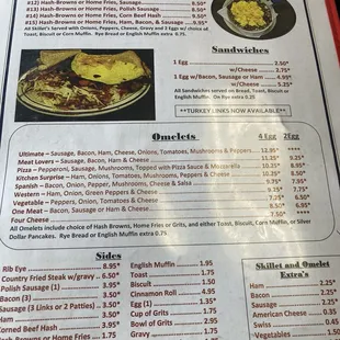 The menu for the BNN diner