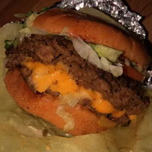 Double B&amp;R Burger with cheese