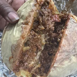 B&amp;R Burger with bacon  Chili and cheese