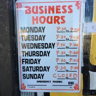 business hours