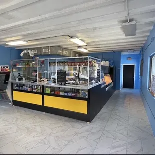 the inside of a restaurant