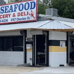 the front of the restaurant