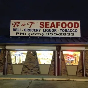 the front of the restaurant