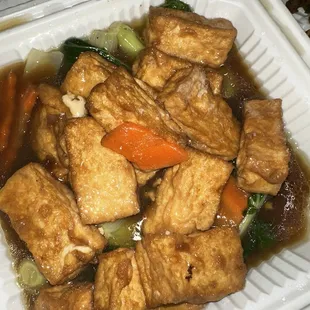 Braised tofu and bok choy yum