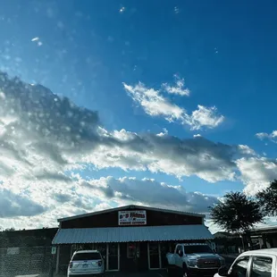 a white truck parked in a parking lot