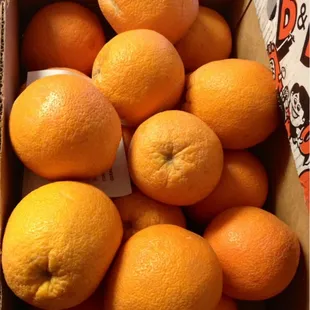 a box of oranges