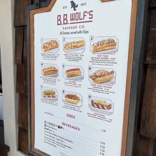 Menu - B.B Wolfs