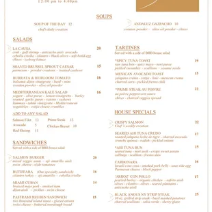 Lunch Menu