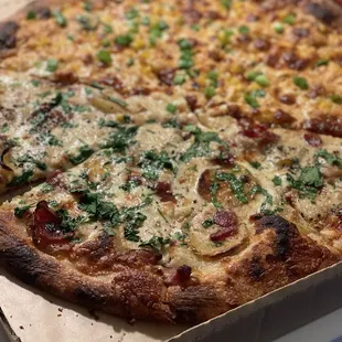 1/2 chowder, 1/2 elote.