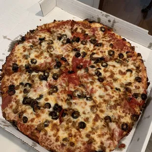  a pizza in a box