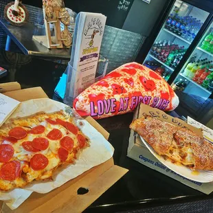 Special order Thanks Tori Pepperoni Pizza Fries perfection and Meat Lover&apos;s Calzone Omg