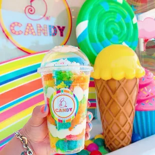 Rainbow Cake Frappe!!