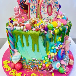 Candy &amp; Slime Drip Cake