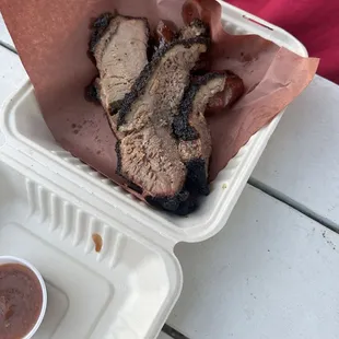 Brisket , and sausage