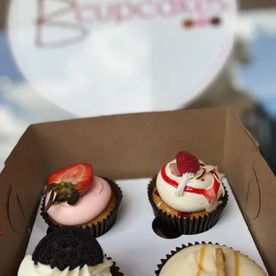 a box of cupcakes