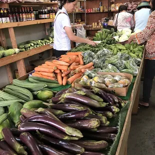  people shopping in a grocery store