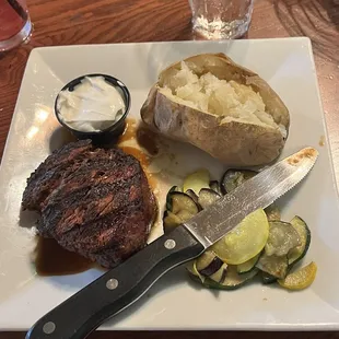Filet dinner cooked to perfection!