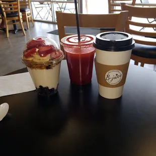 Greek Goddess, Bloody Juice, and Golden Milk....all delicious