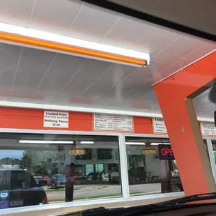 a view from inside a car