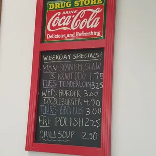 Daily specials