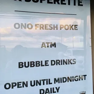 Come and enjoy our amazing fresh ahi poke! We are open everyday 8-12pm.