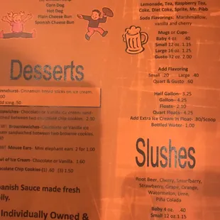 2020 menu