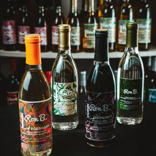 a variety of bottles of wine