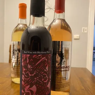 The bottles that came home with us. She makes half bottles which make great gifts!