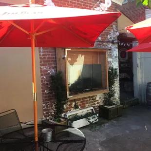 Have a drink and watch the game outside on the patio.