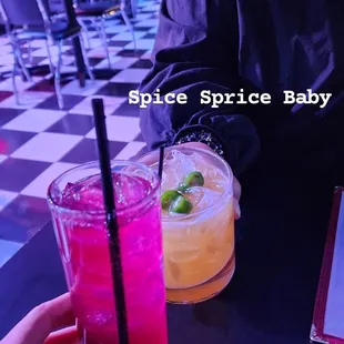 Purple Rain and Spice Sprice Baby Drinks