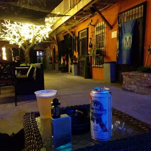 outside