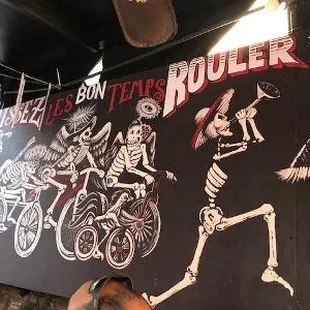 Mural in the courtyard.