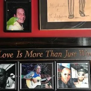 Photos inside the bar.