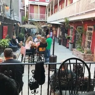 The courtyard.