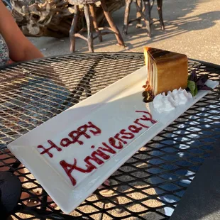 Our server, Abby , was a real gem, providing great service. You can see her handiwork in the picture of the dessert.