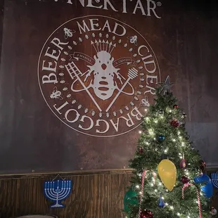 a decorated christmas tree