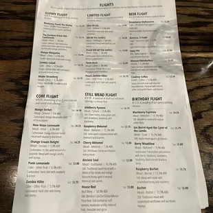Flight Menu