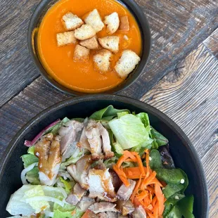 banh mi w/ salad option &amp; Tomato bisque