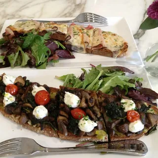 Wild Mushroom, Goat Cheese and Braised Leeks